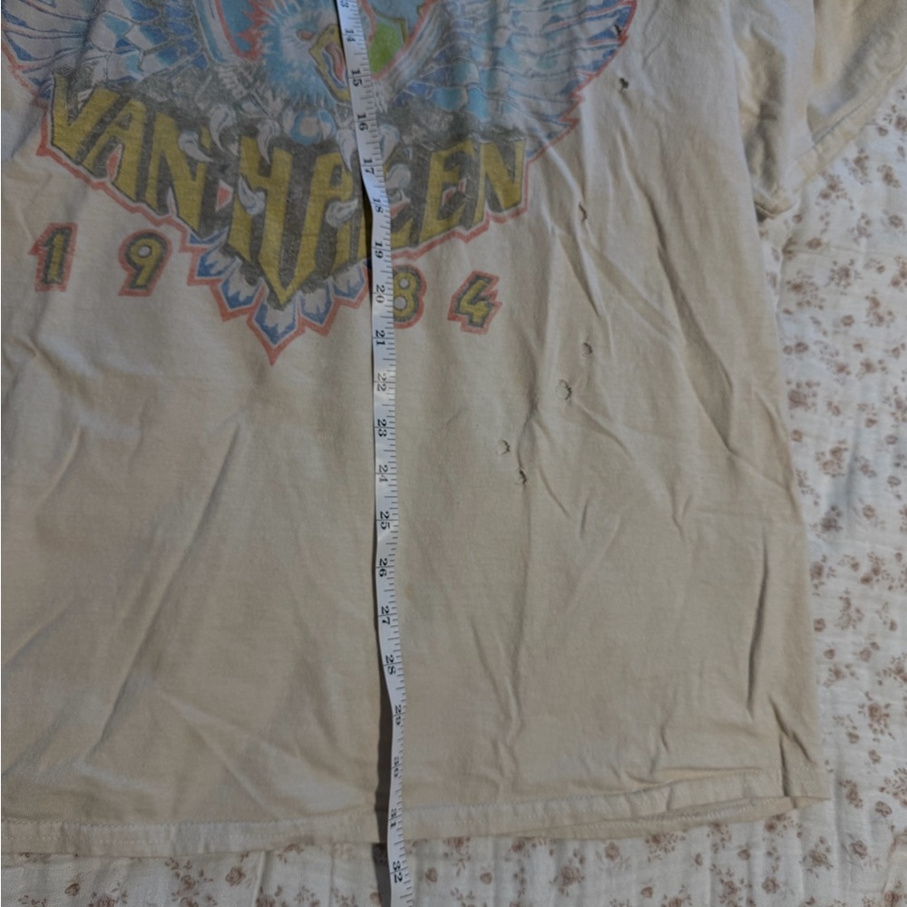 Van Halen 1984 Tour Tee - Cream Graphic Shirt - Picture 6 of 6